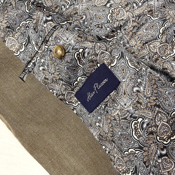 Alan Flusser Men's Two‎ Button Paisley Lined Jacket Size 44R - Picture 6 of 6